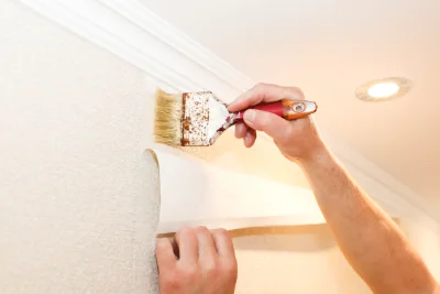 Pose de papier peint à Stetten — revêtements muraux et toiles de verre